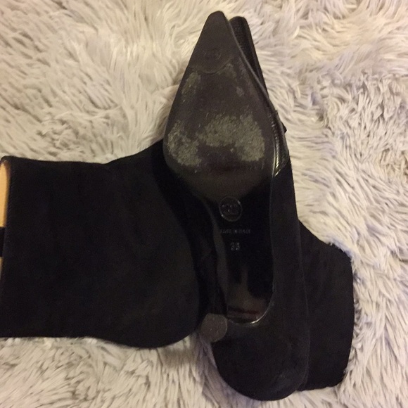 Authentic Chanel Suede/Buckled Ankle Booties - Picture 3 of 7